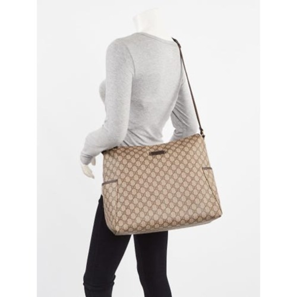 Gucci GG Supreme Canvas Messenger/Diaper Bag Brown Monogram Crossbody - Picture 9 of 13